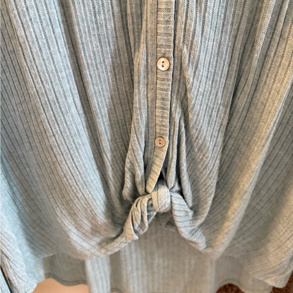 Light Blue Ribbed Sweater - Picture 3 of 3
